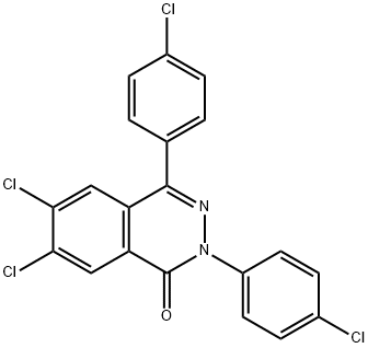 6,7-DICHLORO-2,4-BIS(4-CHLOROPHENYL)-1(2H)-PHTHALAZINONE Struktur