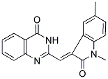 2-[(E)-(1,5-DIMETHYL-2-OXO-1,2-DIHYDRO-3H-INDOL-3-YLIDENE)METHYL]QUINAZOLIN-4(3H)-ONE Struktur