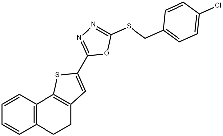 2-[(4-CHLOROBENZYL)SULFANYL]-5-(4,5-DIHYDRONAPHTHO[1,2-B]THIOPHEN-2-YL)-1,3,4-OXADIAZOLE Struktur