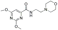 2,6-DIMETHOXY-N-(2-MORPHOLINOETHYL)PYRIMIDINE-4-CARBOXAMIDE Struktur