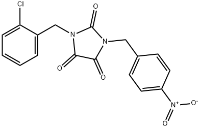 1-(2-CHLOROBENZYL)-3-(4-NITROBENZYL)-1H-IMIDAZOLE-2,4,5(3H)-TRIONE Struktur