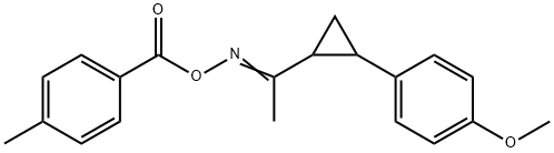 1-METHOXY-4-(2-([(4-METHYLBENZOYL)OXY]ETHANIMIDOYL)CYCLOPROPYL)BENZENE Struktur