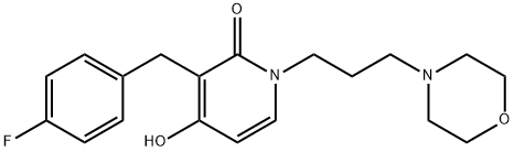 3-(4-FLUOROBENZYL)-4-HYDROXY-1-(3-MORPHOLINOPROPYL)-2(1H)-PYRIDINONE Struktur