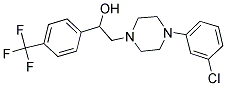 2-[4-(3-CHLOROPHENYL)PIPERAZINO]-1-[4-(TRIFLUOROMETHYL)PHENYL]-1-ETHANOL Struktur