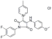 1-[1-(3,4-DIFLUOROPHENYL)-4-(4-METHOXYANILINO)-2,5-DIOXO-2,5-DIHYDRO-1H-PYRROL-3-YL]-4-METHYLPYRIDINIUM CHLORIDE Struktur