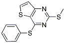 2-(METHYLSULFANYL)-4-(PHENYLSULFANYL)THIENO[3,2-D]PYRIMIDINE Struktur