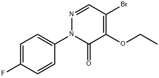 5-BROMO-4-ETHOXY-2-(4-FLUOROPHENYL)-3(2H)-PYRIDAZINONE Struktur