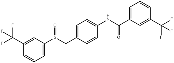 3-(TRIFLUOROMETHYL)-N-[4-(([3-(TRIFLUOROMETHYL)PHENYL]SULFINYL)METHYL)PHENYL]BENZENECARBOXAMIDE Struktur