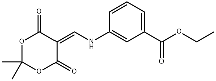 ETHYL 3-(((4,4-DIMETHYL-2,6-DIOXO-3,5-DIOXANYLIDENE)METHYL)AMINO)BENZOATE Struktur