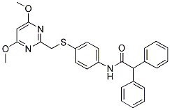 N-[S-[(4,6-DIMETHOXYPYRIMIDIN-2-YL)METHYL]-4-THIOPHENYL]-2,2-DIPHENYLACETAMIDE Struktur