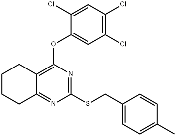 2-[(4-METHYLBENZYL)SULFANYL]-4-(2,4,5-TRICHLOROPHENOXY)-5,6,7,8-TETRAHYDROQUINAZOLINE Struktur