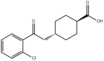 TRANS-4-[2-(2-CHLOROPHENYL)-2-OXOETHYL]CYCLOHEXANE-1-CARBOXYLIC ACID Structure