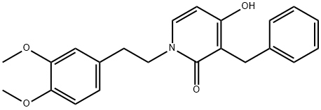 3-BENZYL-1-(3,4-DIMETHOXYPHENETHYL)-4-HYDROXY-2(1H)-PYRIDINONE Struktur