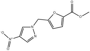 5-(4-NITRO-PYRAZOL-1-YLMETHYL)-FURAN-2-CARBOXYLIC ACID METHYL ESTER Struktur