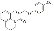 2,3-DIHYDRO-6-[(4-METHOXYPHENOXY)METHYL]-(1H,5H)-BENZO[IJ]QUINOLIZIN-5-ONE Struktur