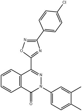 4-[3-(4-CHLOROPHENYL)-1,2,4-OXADIAZOL-5-YL]-2-(3,4-DIMETHYLPHENYL)-1(2H)-PHTHALAZINONE Struktur