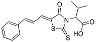 3-METHYL-2-[4-OXO-5-(3-PHENYL-ALLYLIDENE)-2-THIOXO-THIAZOLIDIN-3-YL]-BUTYRIC ACID Struktur