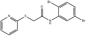 N-(2,5-DIBROMOPHENYL)-2-(2-PYRIDINYLSULFANYL)ACETAMIDE Struktur