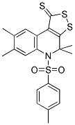 4,4,7,8-TETRAMETHYL-5-[(4-METHYLPHENYL)SULFONYL]-4,5-DIHYDRO-1H-[1,2]DITHIOLO[3,4-C]QUINOLINE-1-THIONE Struktur