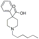 4-CARBOXY-4-PHENYL-N-(N-HEXYL)PIPERIDINE Struktur