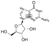 GUANOSINE (U-15N5) Struktur