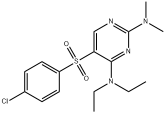 5-[(4-CHLOROPHENYL)SULFONYL]-N4,N4-DIETHYL-N2,N2-DIMETHYL-2,4-PYRIMIDINEDIAMINE Struktur