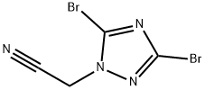 2-(3,5-DIBROMO-1H-1,2,4-TRIAZOL-1-YL)ACETONITRILE Struktur