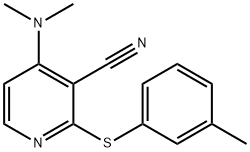 4-(DIMETHYLAMINO)-2-[(3-METHYLPHENYL)SULFANYL]NICOTINONITRILE Struktur