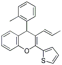 4-(2-METHYLPHENYL)-3-[(1E)-PROP-1-ENYL]-2-THIEN-2-YL-4H-CHROMENE Struktur