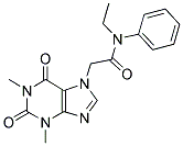 2-(1,3-DIMETHYL-2,6-DIOXO-1,2,3,6-TETRAHYDRO-7H-PURIN-7-YL)-N-ETHYL-N-PHENYLACETAMIDE Struktur