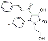 3-HYDROXY-1-(2-HYDROXYETHYL)-5-(4-METHYLPHENYL)-4-[(2E)-3-PHENYLPROP-2-ENOYL]-1,5-DIHYDRO-2H-PYRROL-2-ONE Struktur