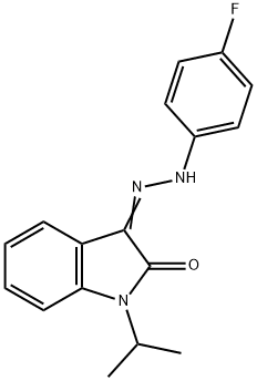 1-ISOPROPYL-1H-INDOLE-2,3-DIONE 3-[N-(4-FLUOROPHENYL)HYDRAZONE] Struktur