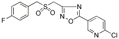 2-CHLORO-5-(3-([(4-FLUOROBENZYL)SULFONYL]METHYL)-1,2,4-OXADIAZOL-5-YL)PYRIDINE Struktur