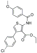 ETHYL 4-(4-CHLOROPHENYL)-2-[(4-METHOXYBENZOYL)AMINO]THIOPHENE-3-CARBOXYLATE Struktur