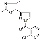 (2-CHLOROPYRIDIN-3-YL)[3-(2,4-DIMETHYL-1,3-OXAZOL-5-YL)-1H-PYRAZOL-1-YL]METHANONE Struktur