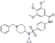 N-[4-(((1-BENZYLPIPERIDIN-4-YL)CYCLOPROPYLAMINO)SULPHONYL)PHENYL]-3,4,5-TRIMETHOXYBENZAMIDE Struktur