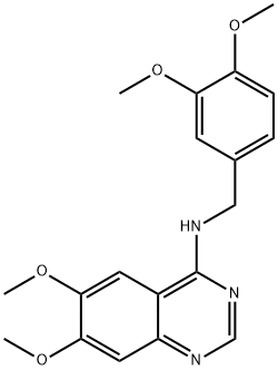 N-(3,4-DIMETHOXYBENZYL)-6,7-DIMETHOXY-4-QUINAZOLINAMINE Struktur