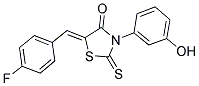 (5Z)-5-(4-FLUOROBENZYLIDENE)-3-(3-HYDROXYPHENYL)-2-THIOXO-1,3-THIAZOLIDIN-4-ONE Struktur