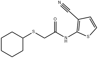 N-(3-CYANO-2-THIENYL)-2-(CYCLOHEXYLSULFANYL)ACETAMIDE Struktur