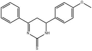 6-(4-METHOXY-PHENYL)-4-PHENYL-5,6-DIHYDRO-1H-PYRIMIDINE-2-THIONE Struktur