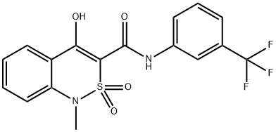 4-HYDROXY-1-METHYL-2,2-DIOXO-N-[3-(TRIFLUOROMETHYL)PHENYL]-1,2-DIHYDRO-2LAMBDA6,1-BENZOTHIAZINE-3-CARBOXAMIDE Struktur