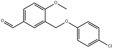 3-(4-CHLORO-PHENOXYMETHYL)-4-METHOXY-BENZALDEHYDE Struktur