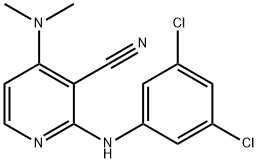 2-(3,5-DICHLOROANILINO)-4-(DIMETHYLAMINO)NICOTINONITRILE Struktur