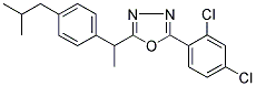 2-(2,4-DICHLOROPHENYL)-5-[1-(4-ISOBUTYLPHENYL)ETHYL]-1,3,4-OXADIAZOLE Struktur