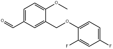 3-(2,4-DIFLUORO-PHENOXYMETHYL)-4-METHOXY-BENZALDEHYDE Struktur