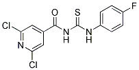 N-(2,6-DICHLOROISONICOTINOYL)-N'-(4-FLUOROPHENYL)THIOUREA Struktur