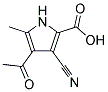 4-ACETYL-3-CYANO-5-METHYL-1H-PYRROLE-2-CARBOXYLIC ACID Struktur