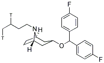 N-BUTANYL-3(4'4''-DIFLUORODIPHENYL METHOXY TROPANE), [BUTANYL-3,4-3H] Struktur