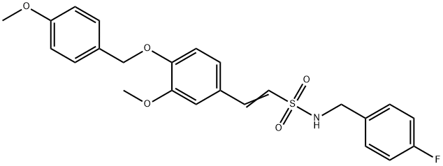 (E)-N-(4-FLUOROBENZYL)-2-(3-METHOXY-4-[(4-METHOXYBENZYL)OXY]PHENYL)-1-ETHENESULFONAMIDE Struktur