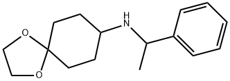 N-(1-PHENYLETHYL)-1,4-DIOXASPIRO[4.5]DECAN-8-AMINE Struktur